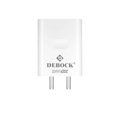 Debock 65W Supervooc oneplus Charger With Cable (White) - DEBOCK