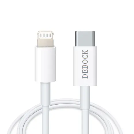 Debock TypeC to Lightning 3A 27W Data Cable (White)